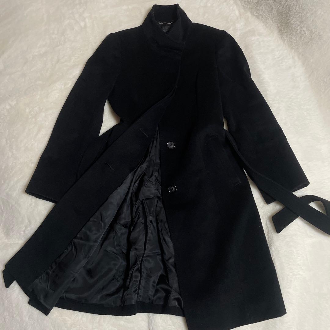 【極美品】23区　比翼　ロングコート　チェスター　ベルト　ウール、アンゴラ　M