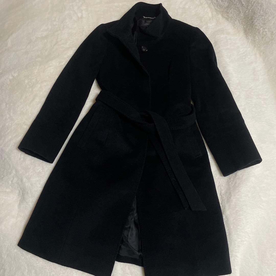 【極美品】23区　比翼　ロングコート　チェスター　ベルト　ウール、アンゴラ　M