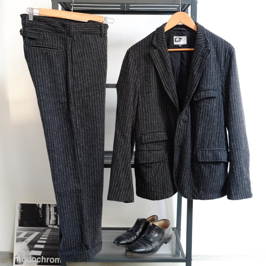 【旧タグEG】エンジニアードガーメンツ ウールストライプ セットアップ M/30