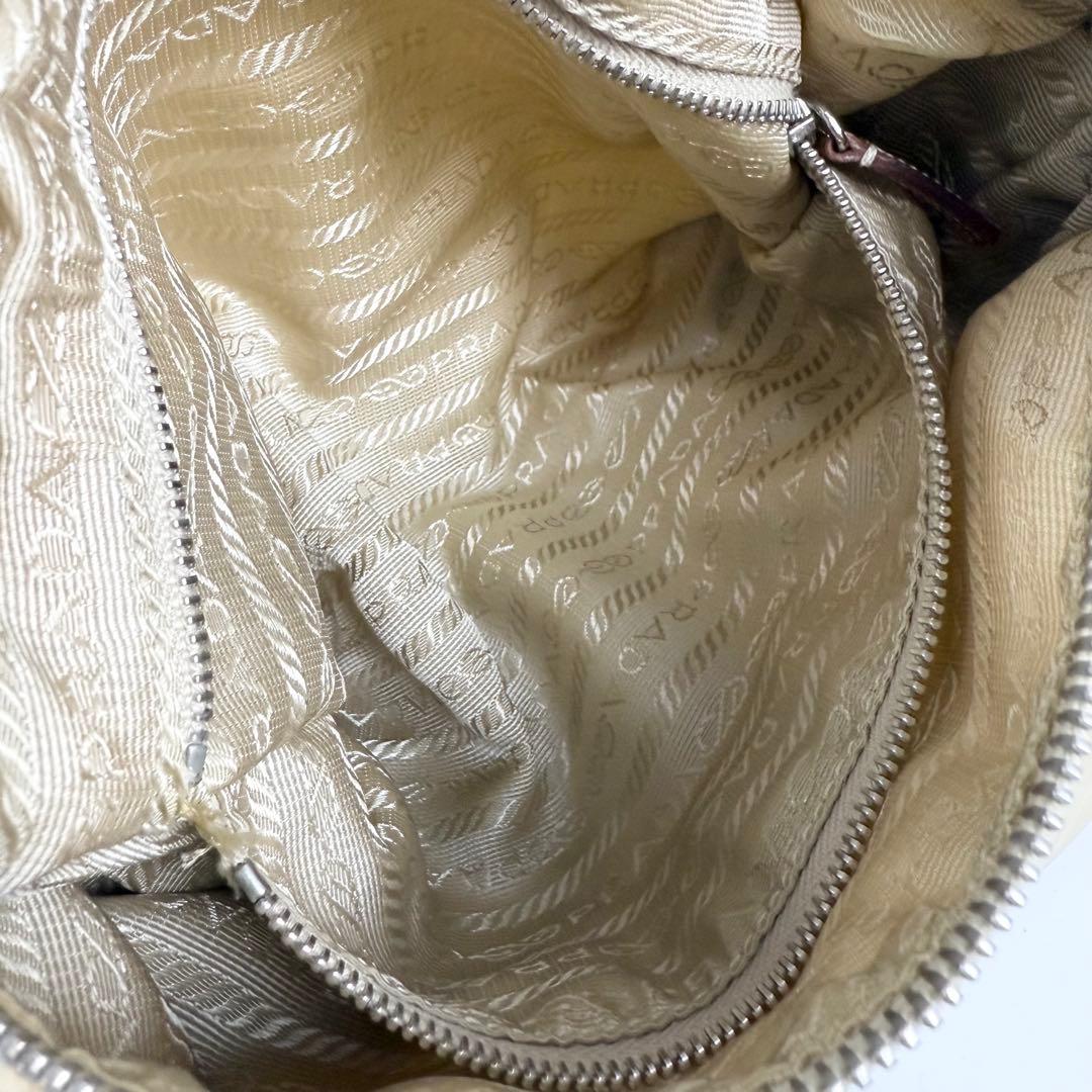 PRADA プラダ 三角ロゴ ワンショルダー バッグ ナイロン ベージュ y2k