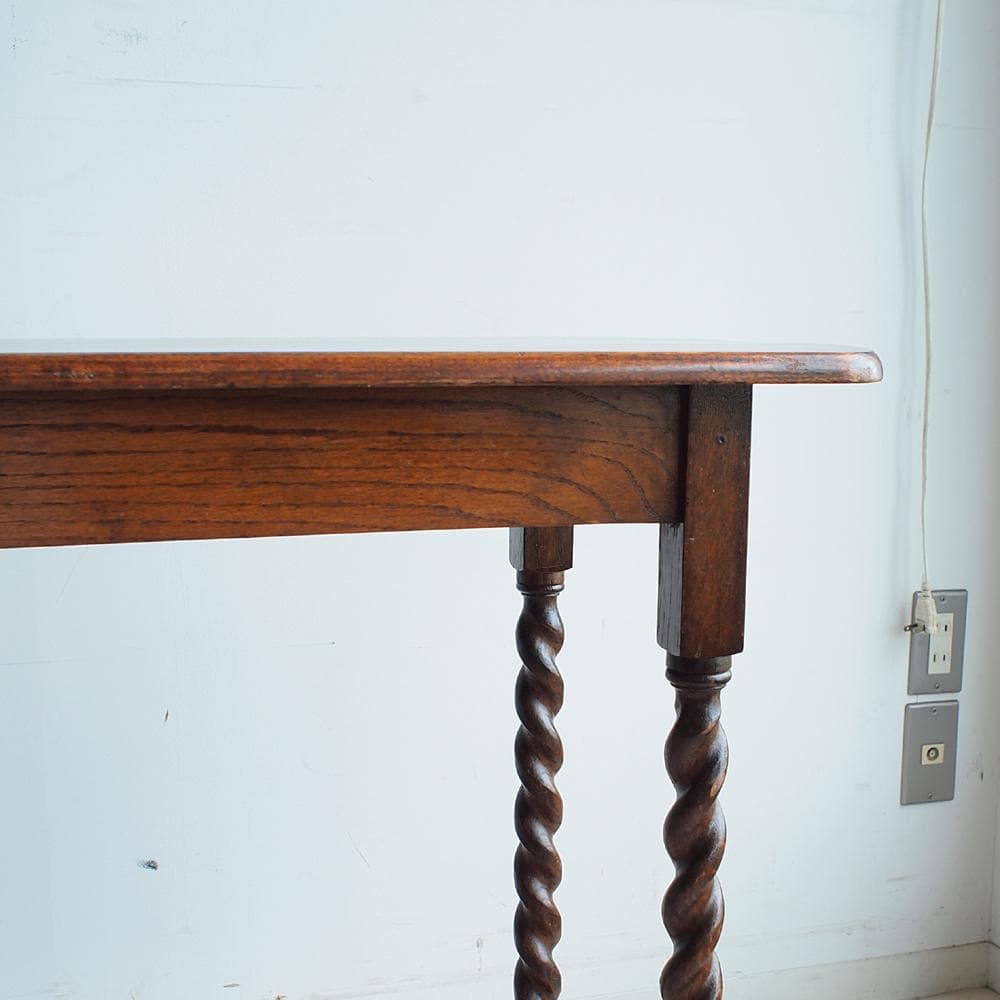 英国アンティーク ツイストレッグ コンソールテーブル イギリス ZR23992