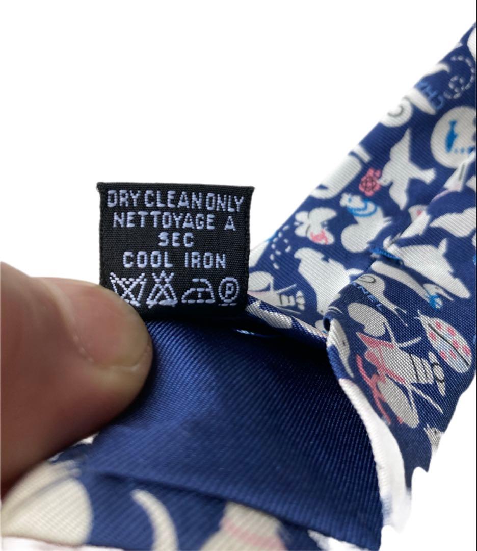 国内直営店購入 CHANEL 動物柄 ネクタイ / シャネル正規品 猫 ネコ 犬