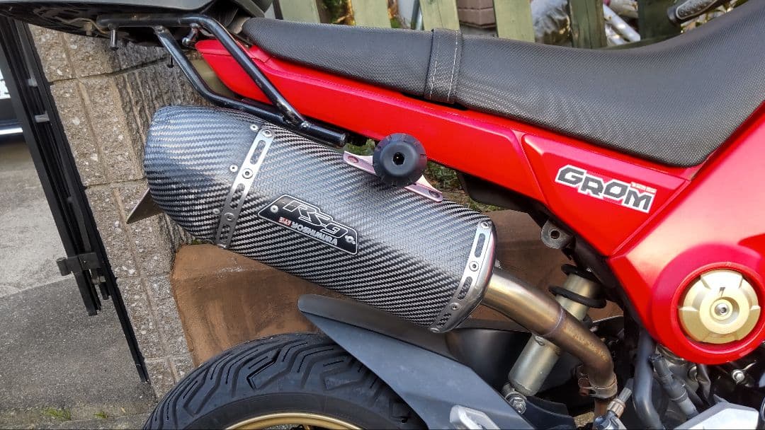 グロムjc61用USヨシムラスリップオンマフラー RS-4 カーボン