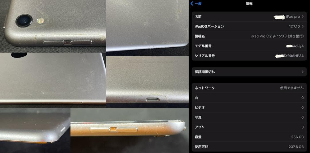 iPad Pro(12.9) 第２世代 256GB Wi-Fi+Cellular