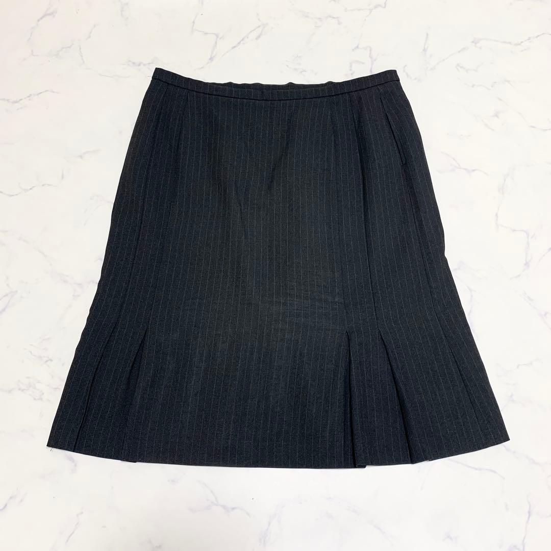 【洗える　特大4L！】セロリー　3ピースセットアップ　高級事務服　ストライプ