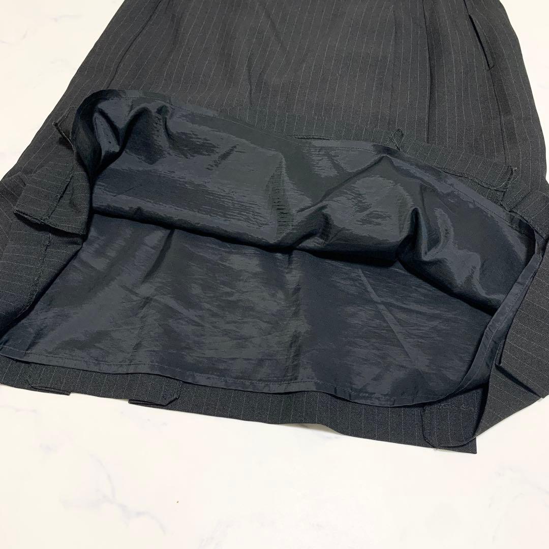 【洗える　特大4L！】セロリー　3ピースセットアップ　高級事務服　ストライプ