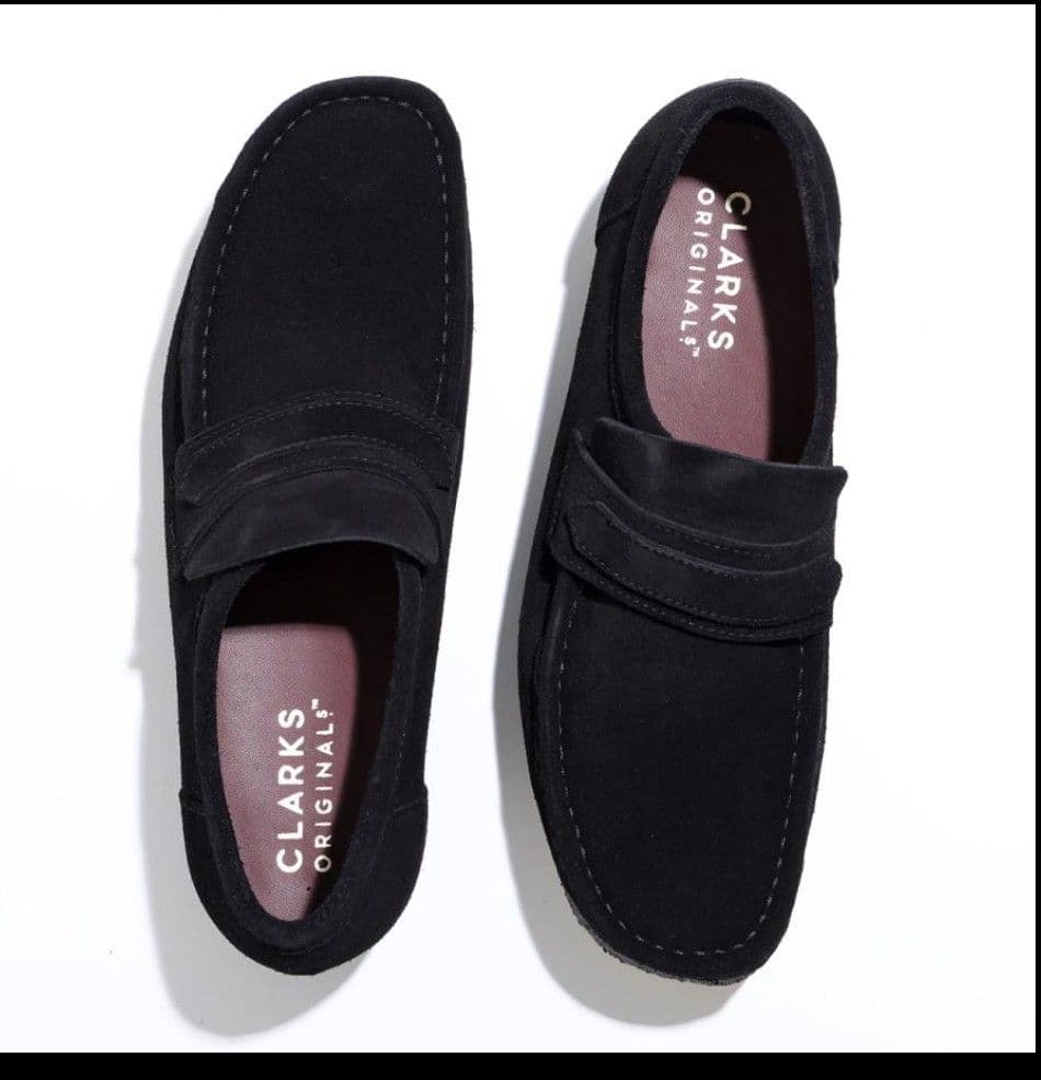 CLARKS ORIGINAL ワラビーローファー メンズ スエードブラック