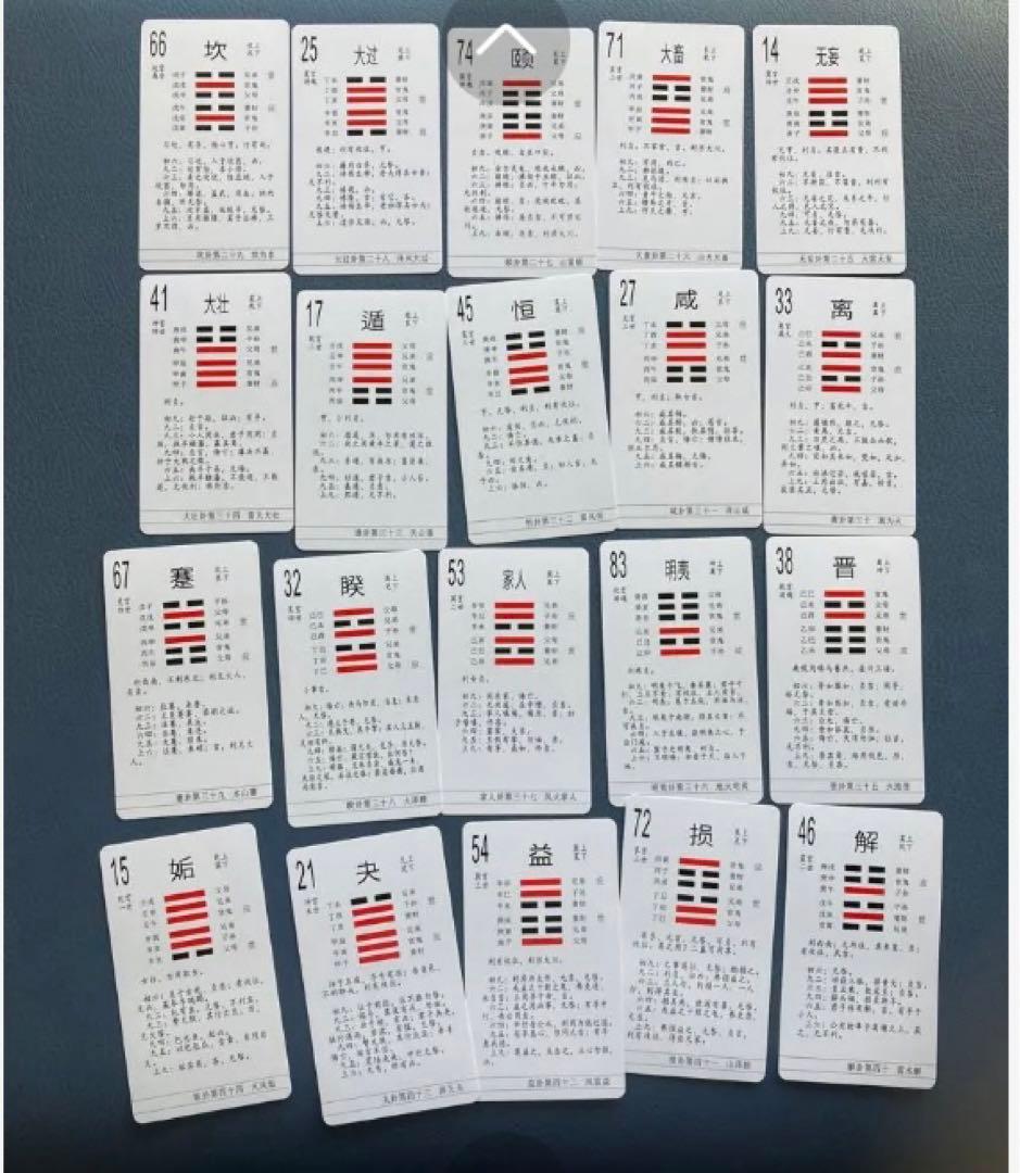 断易入門　易経・易占・六十四卦カード(80枚拡大版) 易学　易断　五行易