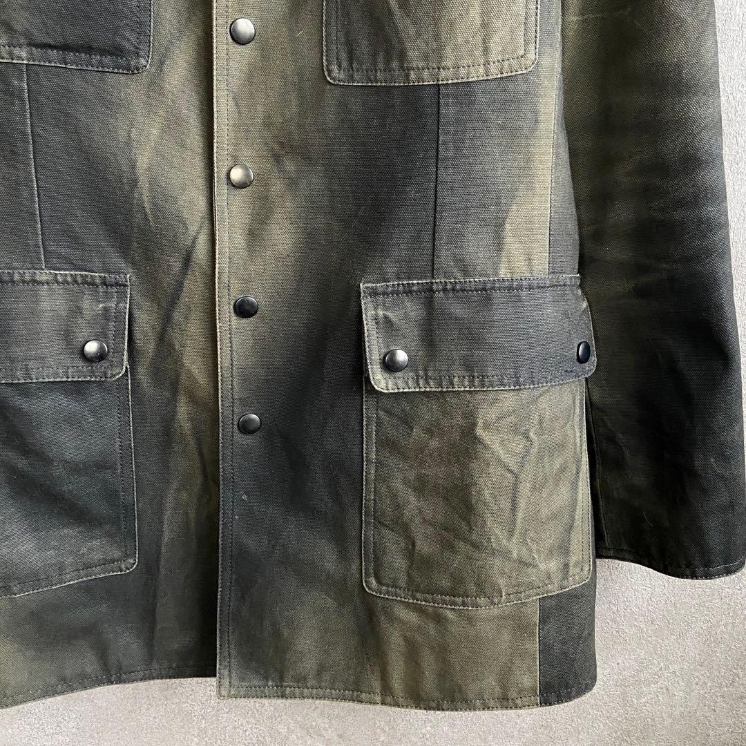 SHELLAC ミリタリーコート ジャケット ファー付 カーキ 古着 90s