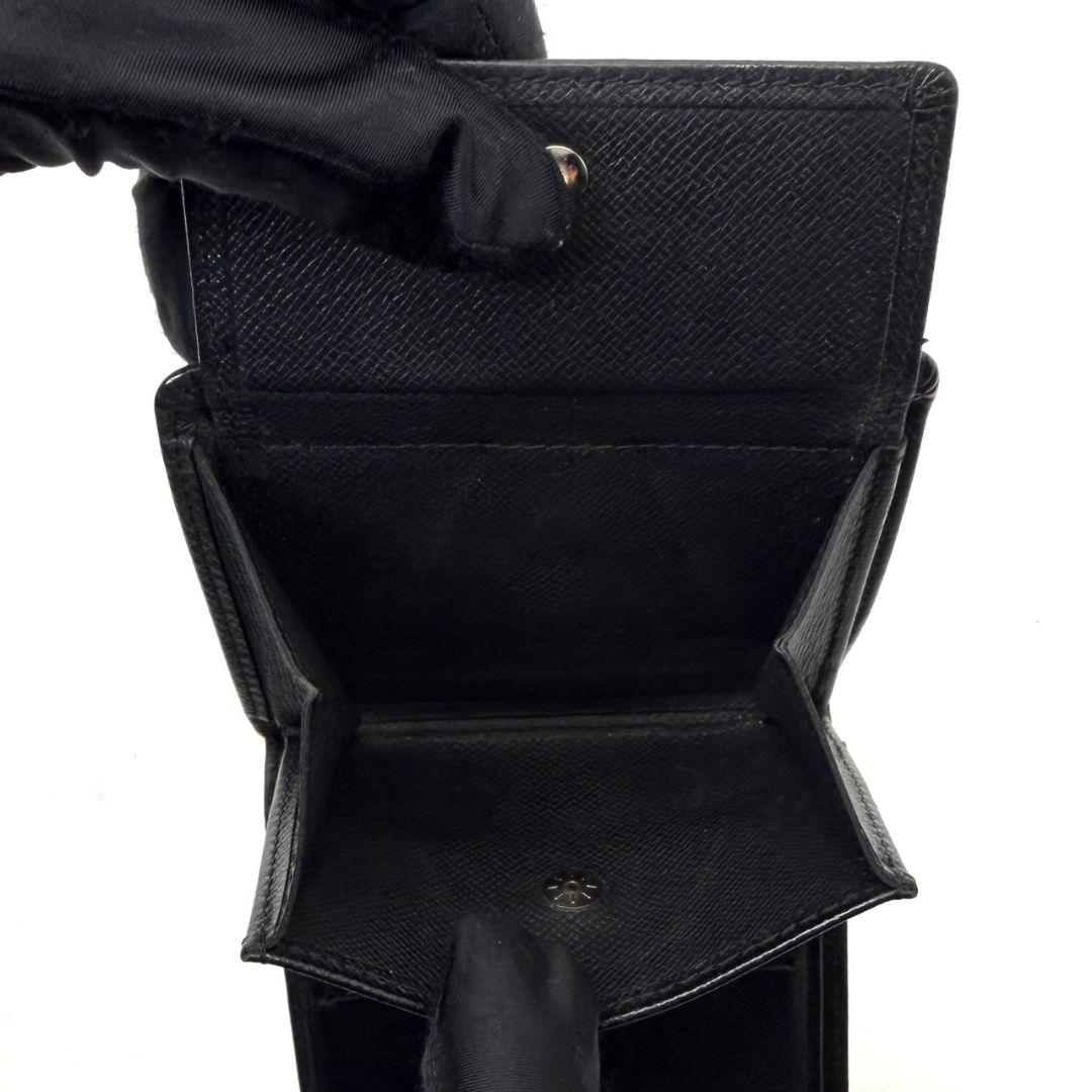 良品 ルイヴィトン タイガ ポルト ビエ 3カルト クレディ 財布 黒 ブラック