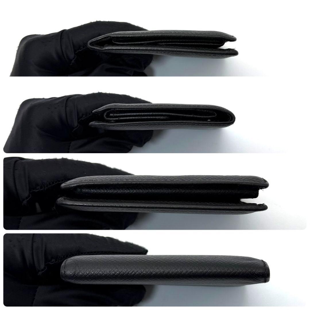 良品 ルイヴィトン タイガ ポルト ビエ 3カルト クレディ 財布 黒 ブラック