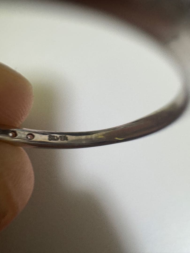 バイカラートルマリンのシルバーリング15号