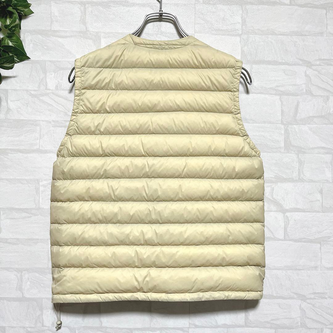 《美品》ダントンDANTON インナーダウンベスト ベージュ36 Vネック