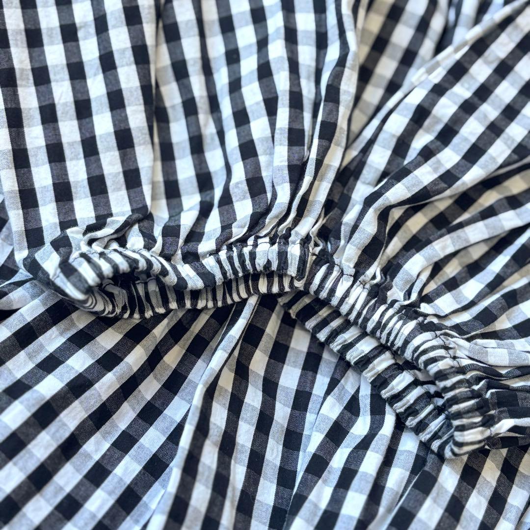 ✨極美品✨ビアズリー　先染め　ギャザーチュニック　ギンガムチェック　綿100%