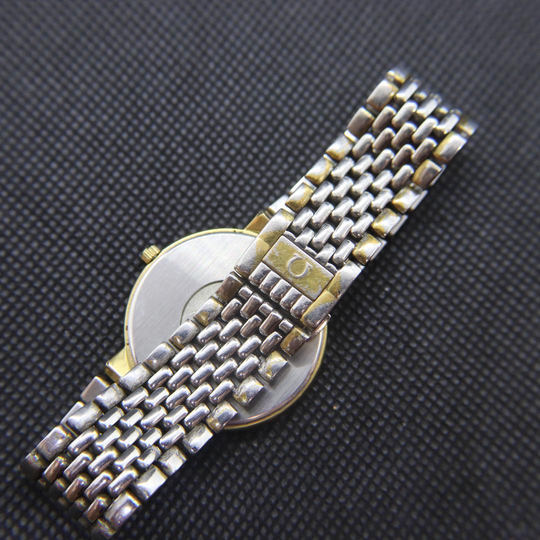 オメガ　デヴィル　腕時計　白　メンズ　ビンテージ　32ｍｍ　ラウンド　クオーツ