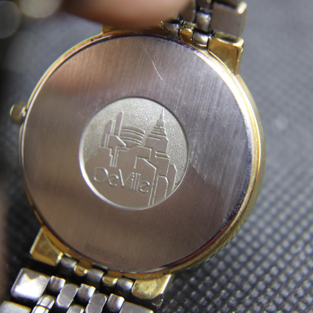 オメガ　デヴィル　腕時計　白　メンズ　ビンテージ　32ｍｍ　ラウンド　クオーツ