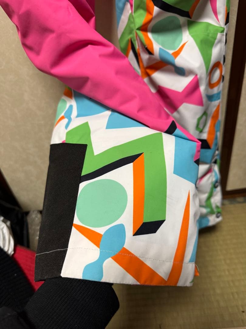 OOSC スキーウェア マルチカラー ジャンプスーツ　スノーボードウエア