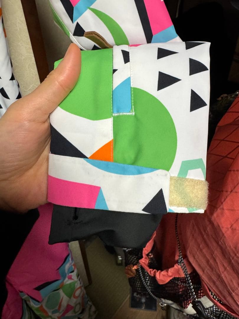 OOSC スキーウェア マルチカラー ジャンプスーツ　スノーボードウエア