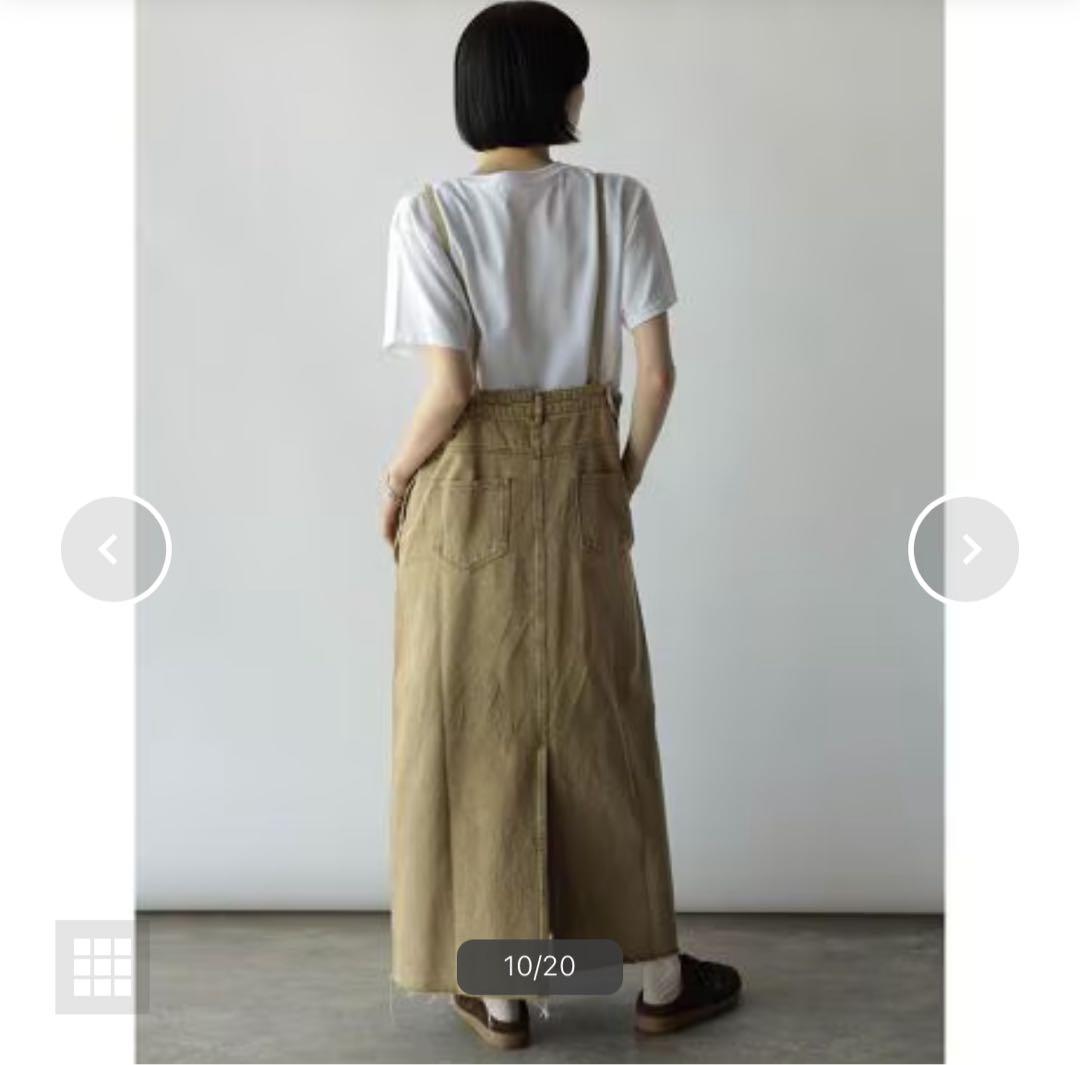 新品ヤマダヤ　ラディエイト アシメフロントデニムジャンパースカート