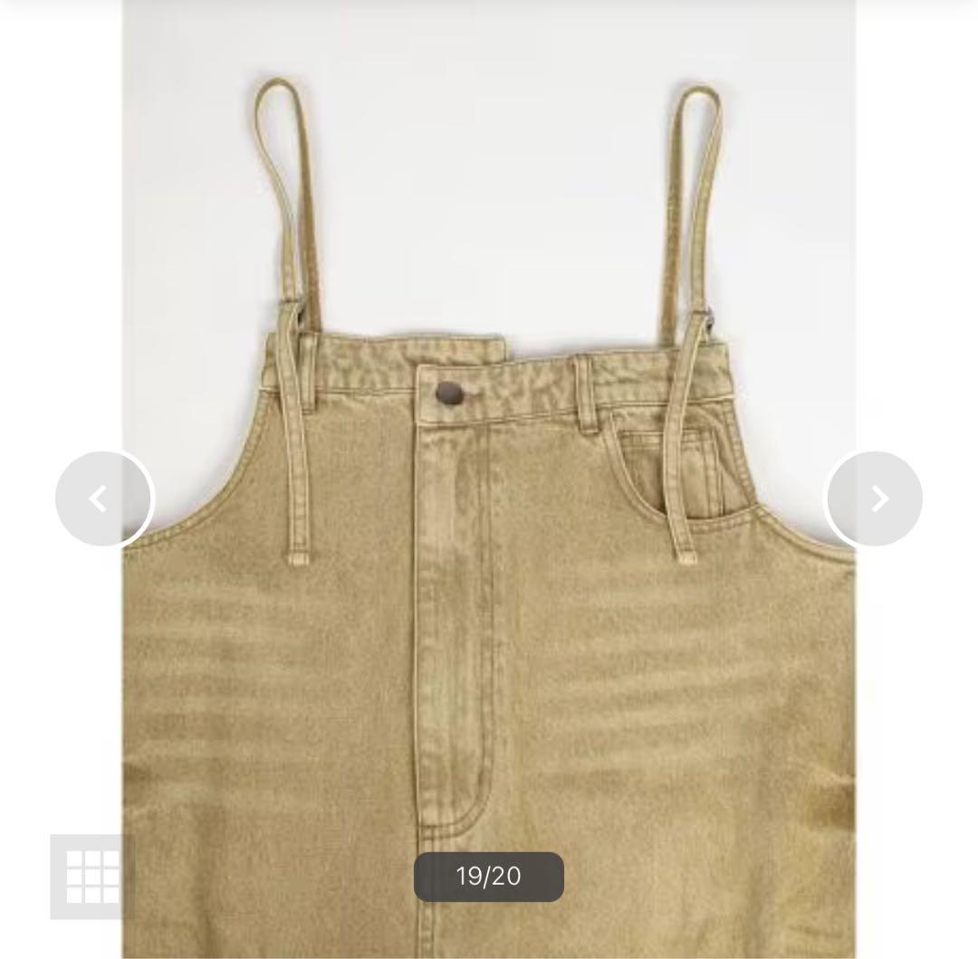 新品ヤマダヤ　ラディエイト アシメフロントデニムジャンパースカート