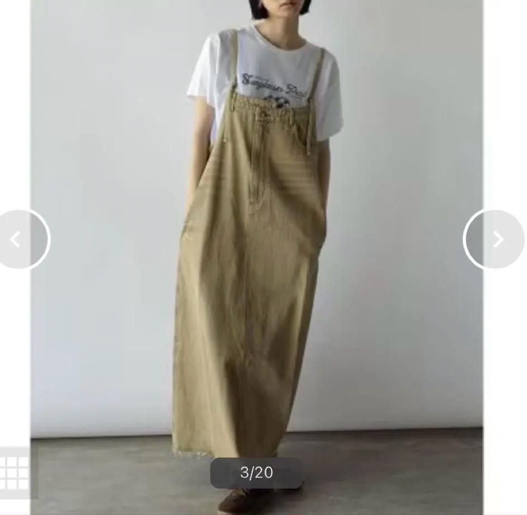 新品ヤマダヤ　ラディエイト アシメフロントデニムジャンパースカート