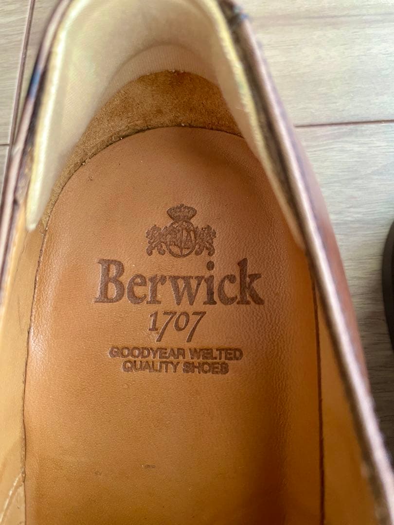 【美品】Berwick 1707 バーウィック ダークブラウン 革靴 4.5