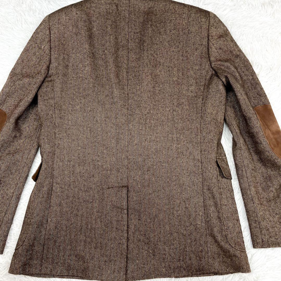 希少 美品 RRL ヘリンボーン テーラードジャケット エルボーパッチ ツイード