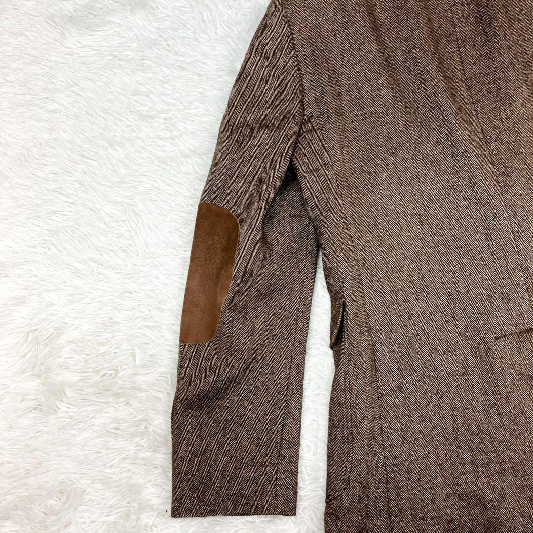 希少 美品 RRL ヘリンボーン テーラードジャケット エルボーパッチ ツイード