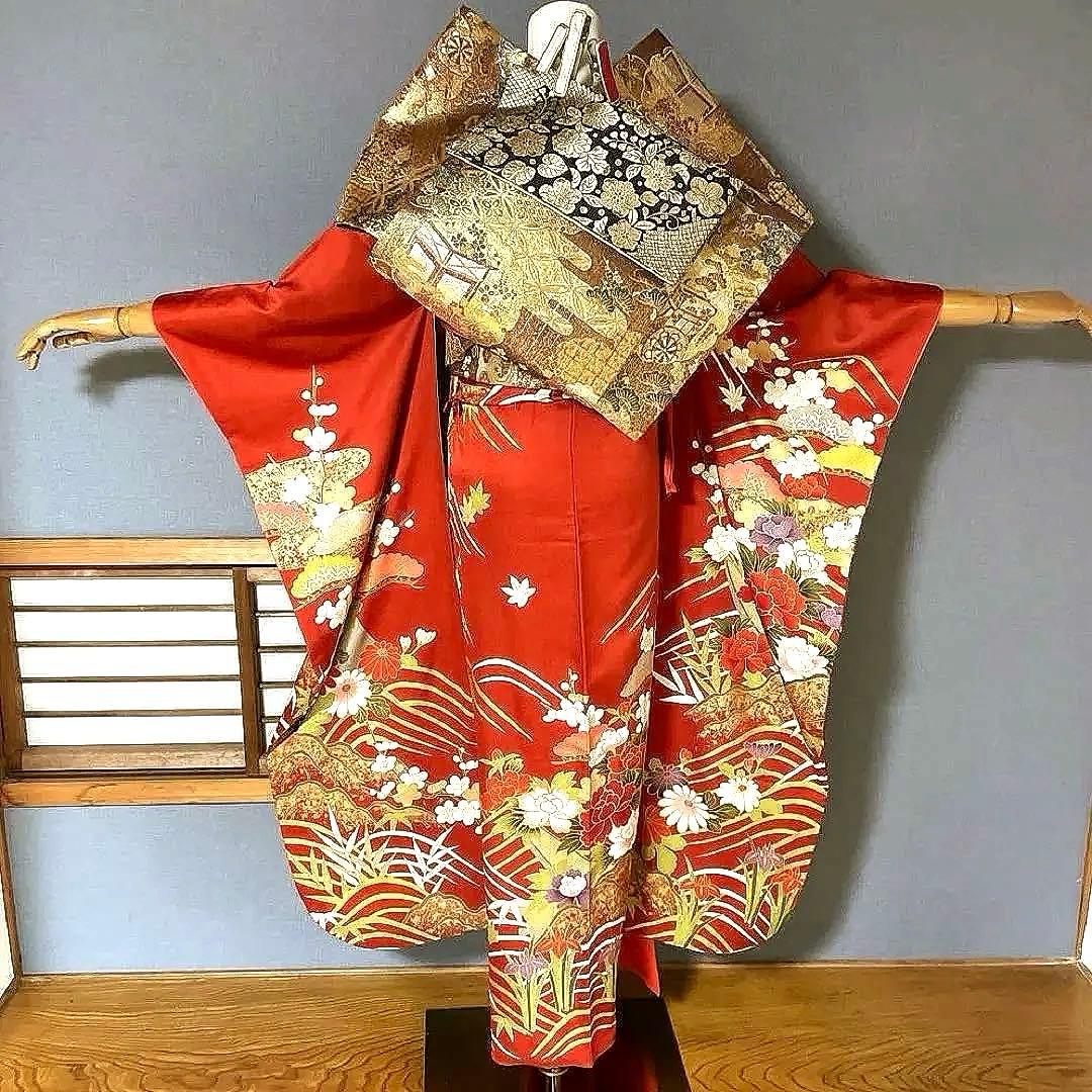 振袖フルセット　松竹梅　手描き友禅　成人式振袖　振袖　良家のお嬢様