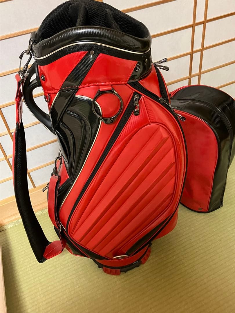 adidas キャディバッグ レッド・ブラック