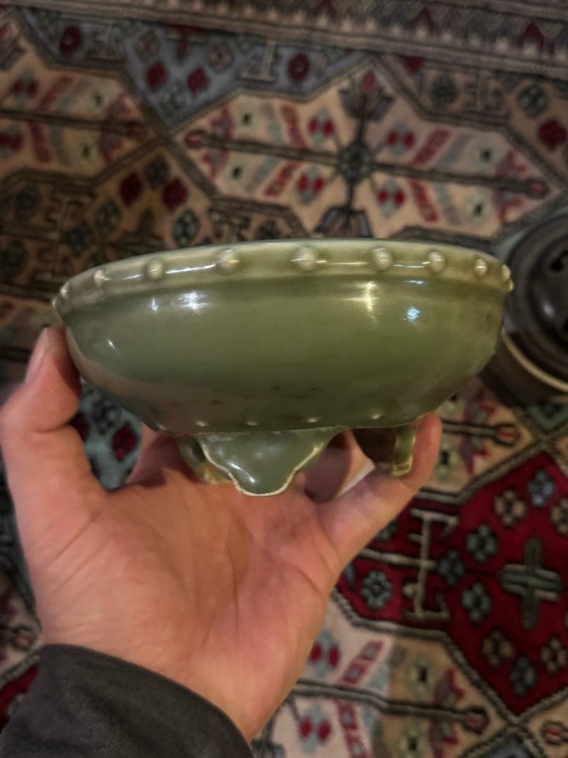 ‼️水芙蓉‼️早速半額→更に半額‼️リサイクルFORT‼️中国の青磁で三つ足香炉‼️