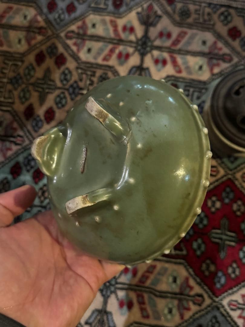 ‼️水芙蓉‼️早速半額→更に半額‼️リサイクルFORT‼️中国の青磁で三つ足香炉‼️