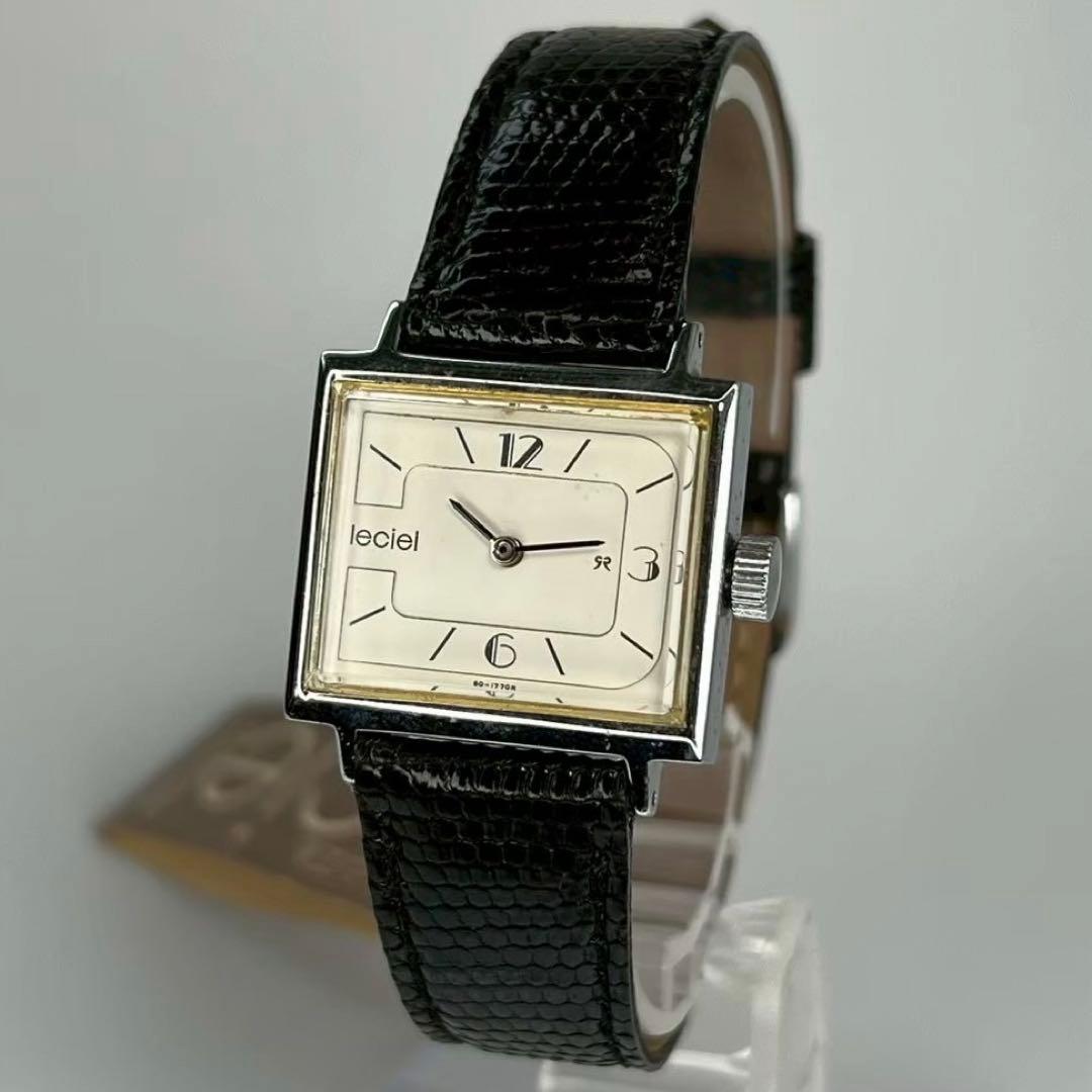 未使用品 SEIKO セイコー ルシエル スクエアケース 手巻時計 稼働品