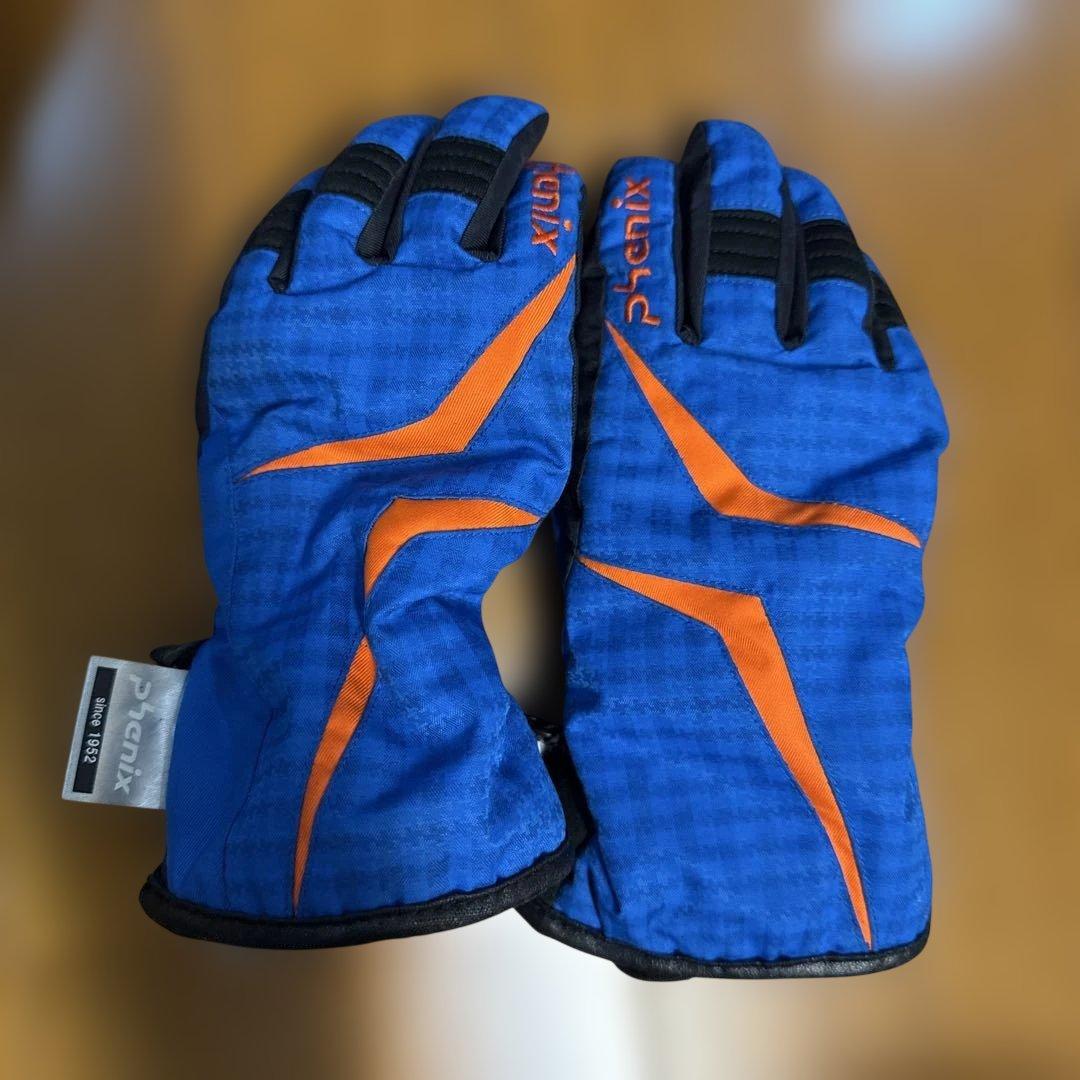 phenix スキーウェア 青 サロペット 手袋付き
