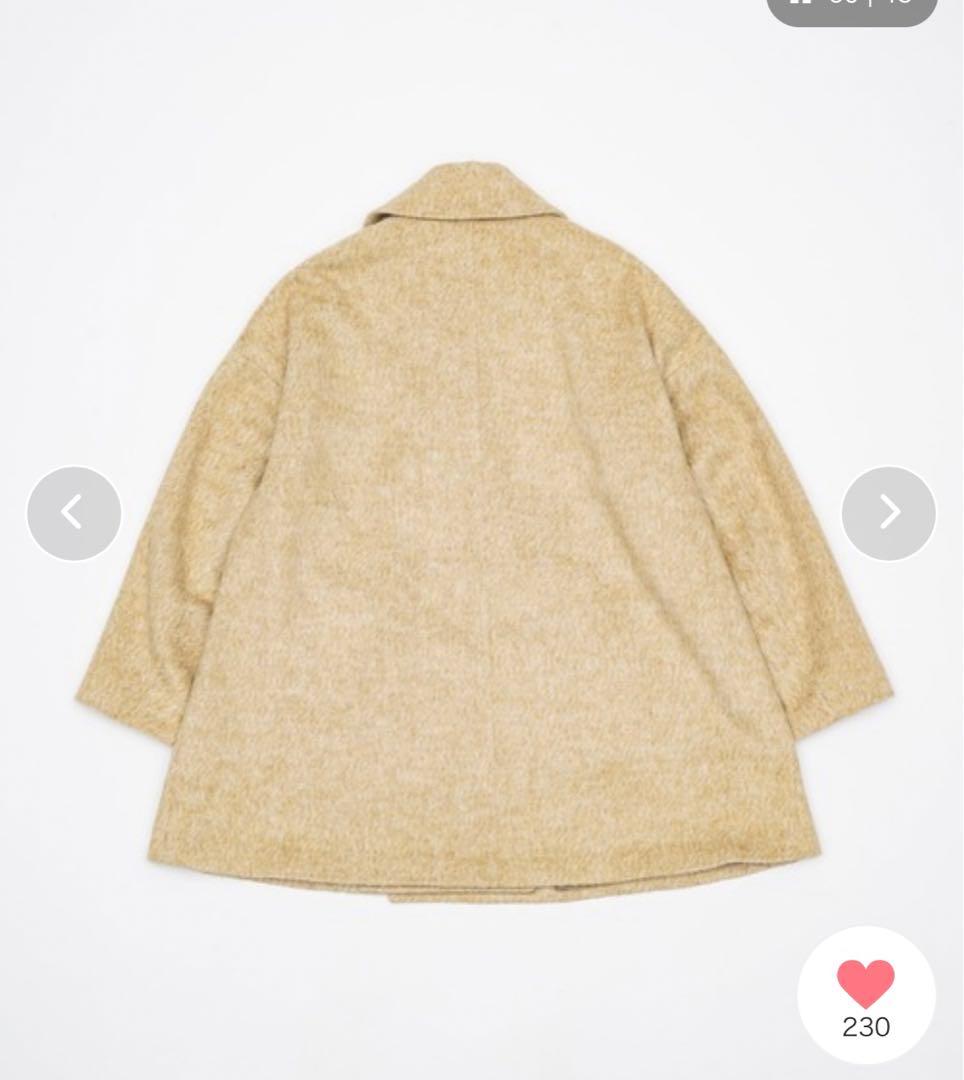 OLUN サイドボタンシャギーコート⭐︎ライトベージュ