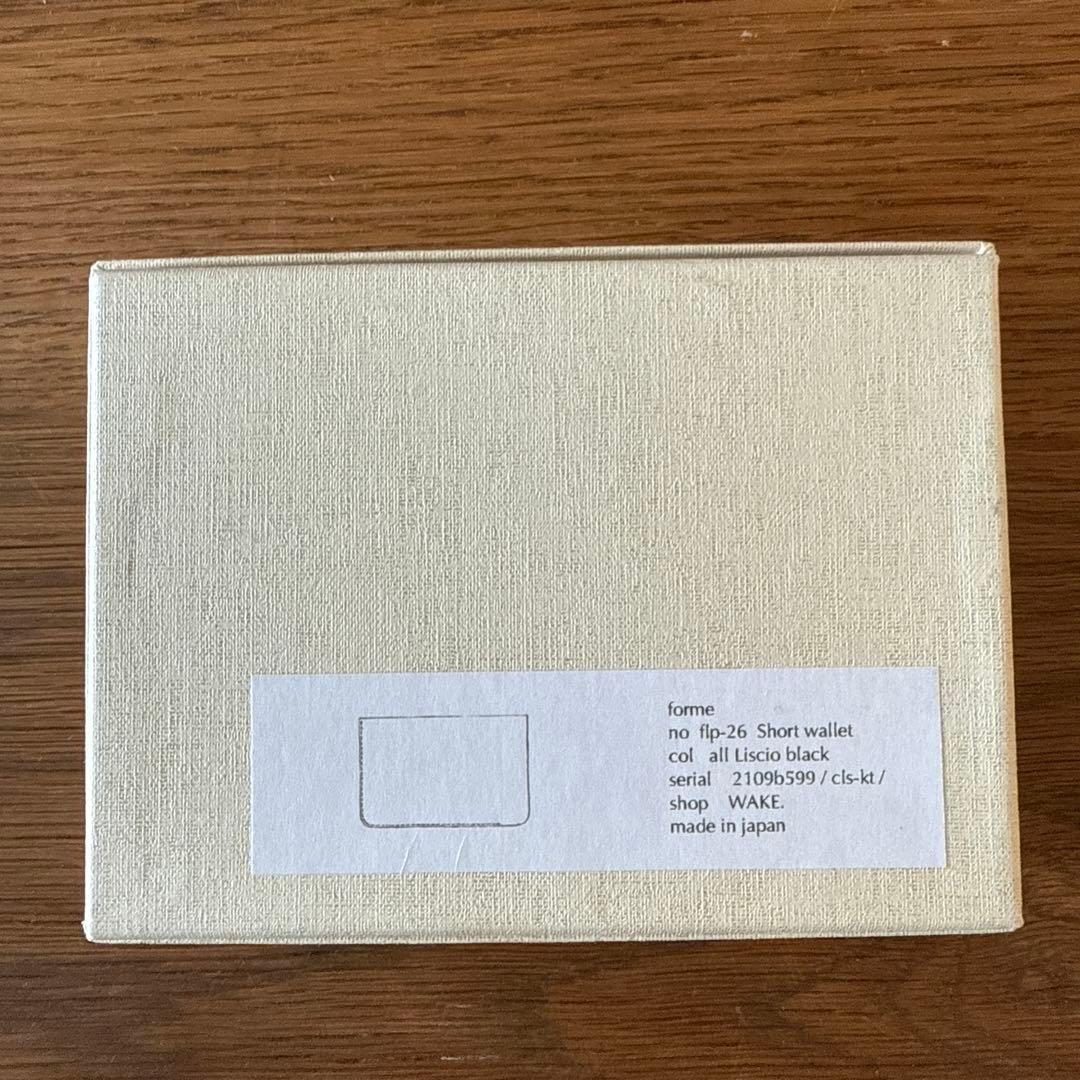 forme フォルメ short wallet ショートウォレット ブラック