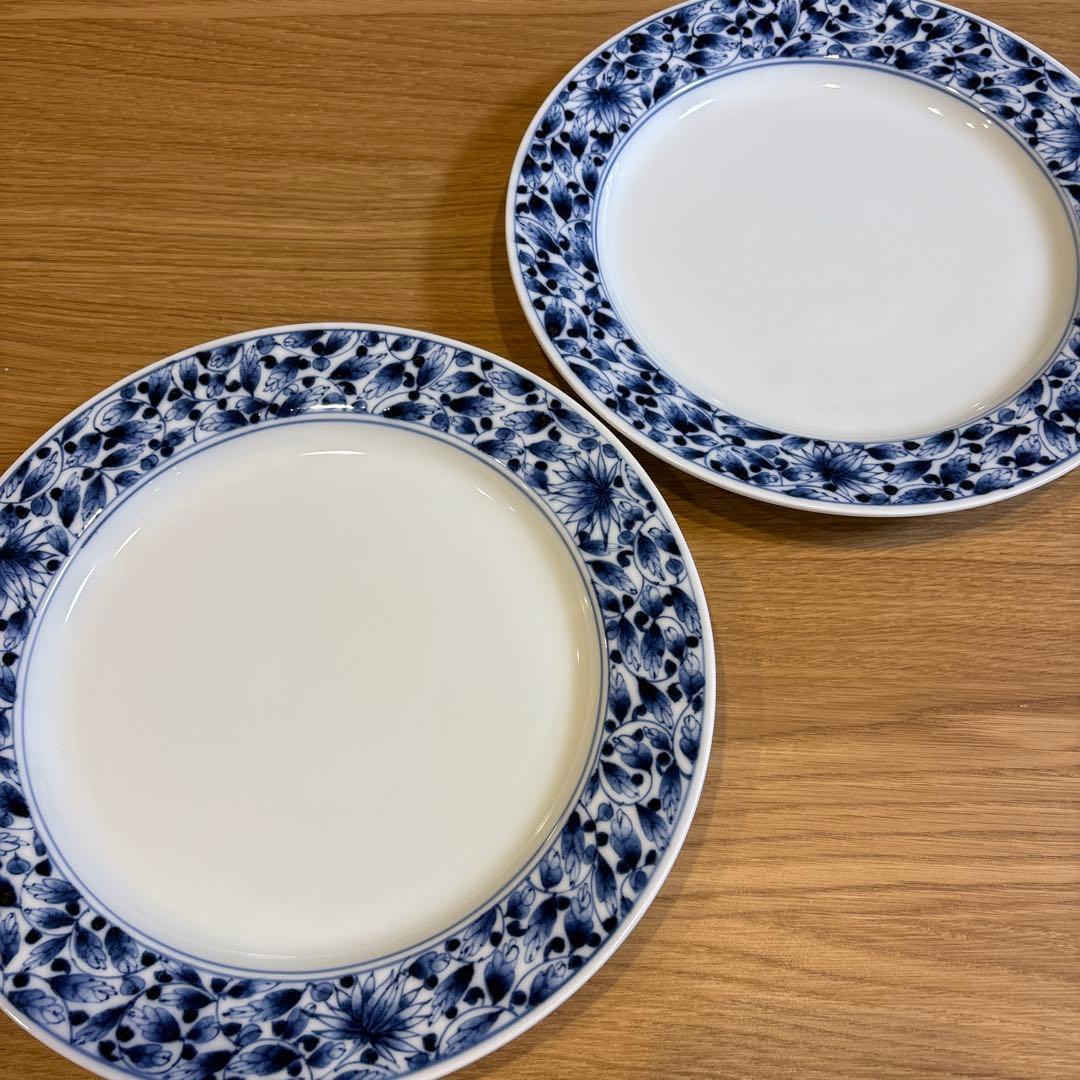 心和庵　お皿　プレート　唐草　食器　中里兄弟