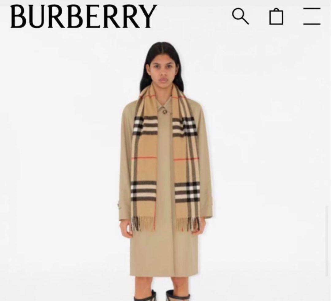 タグ付き新品　スコットランド製　カシミヤ100% マフラーBURBERRY
