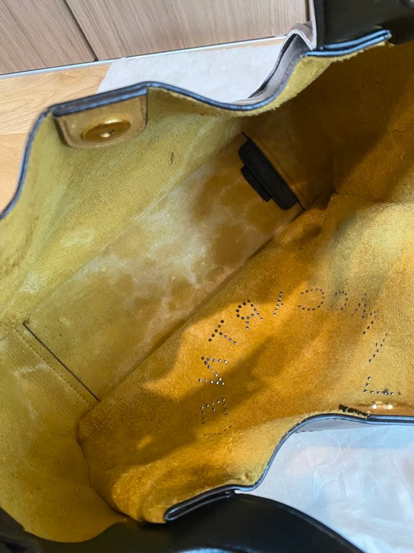 ステラマッカートニー ステラロゴアルターナッパトート ポーチ付き ブラック