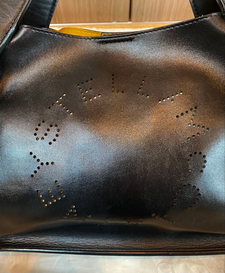 ステラマッカートニー ステラロゴアルターナッパトート ポーチ付き ブラック