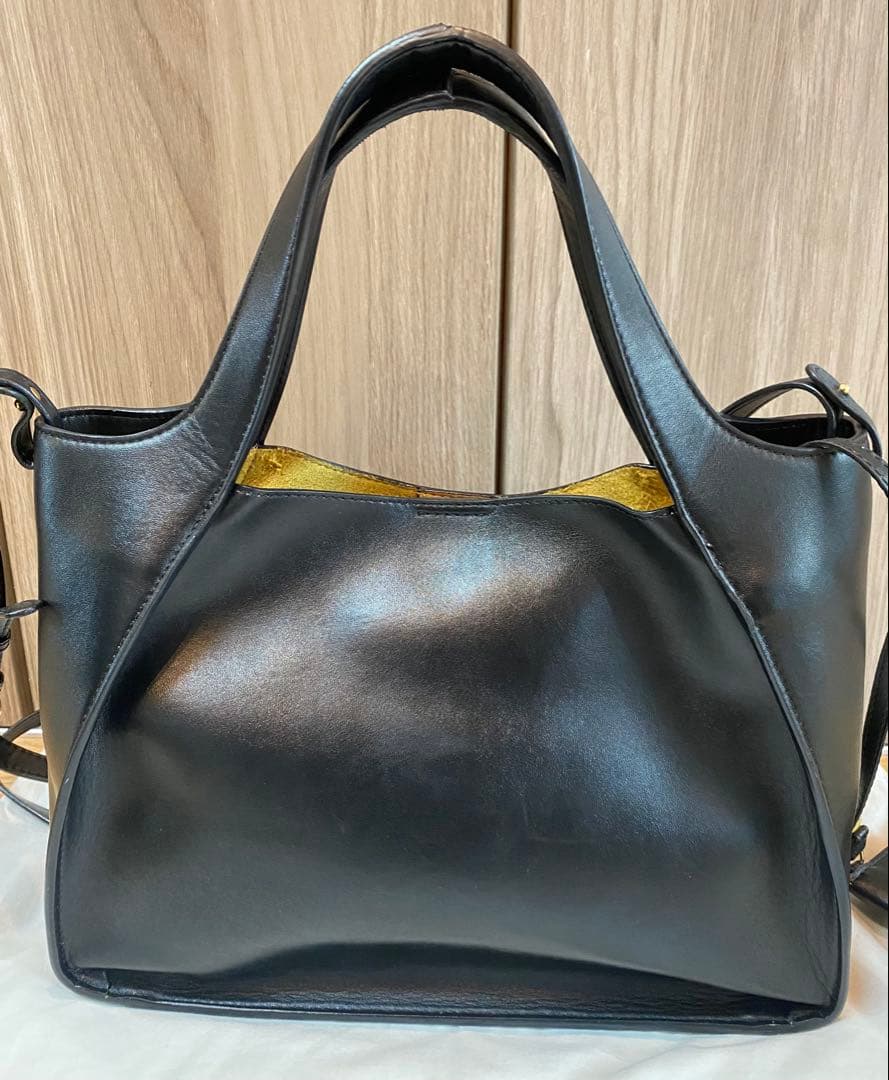 ステラマッカートニー ステラロゴアルターナッパトート ポーチ付き ブラック