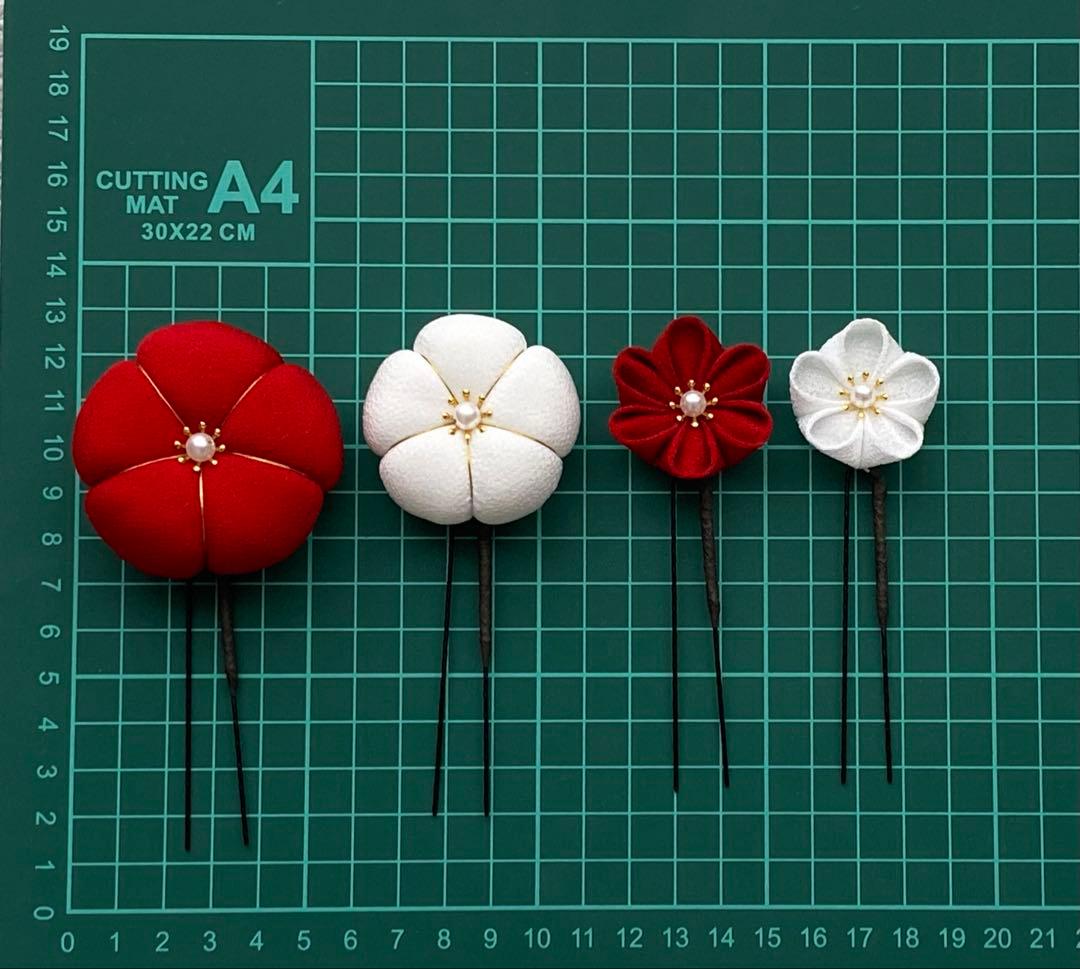 No.98 つまみ細工髪飾り成人式髪飾り卒業式髪飾り 七五三髪飾り 玉かんざし