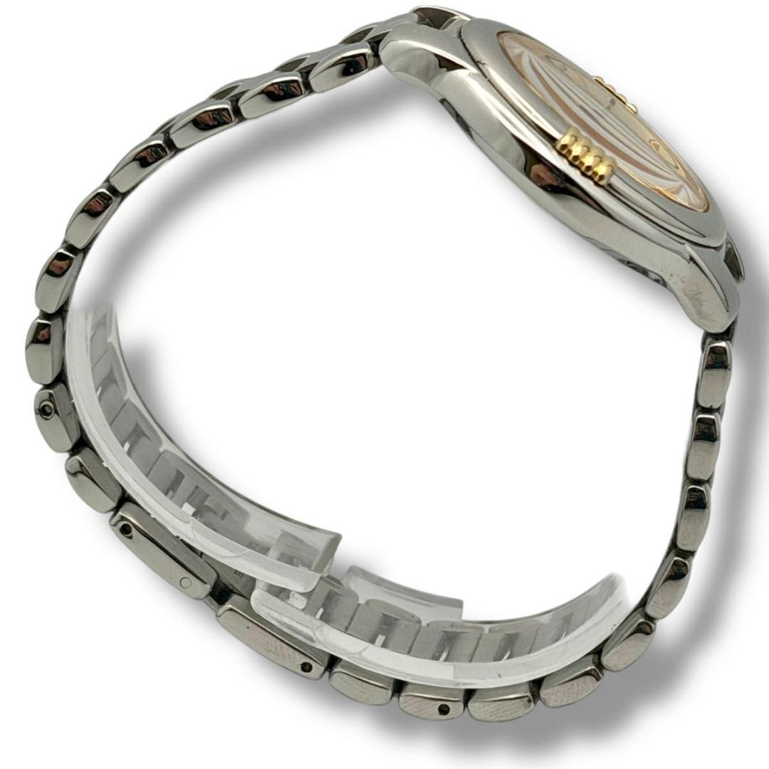 稼働 サンローラン 腕時計 ユニセックス クォーツ コンビ ラウンドフェイス