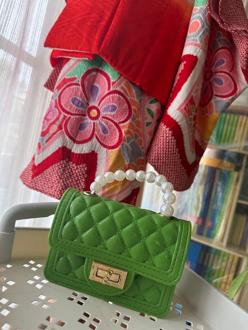 3歳七五三フルセット 正絹 総絞り 正絹 赤×白