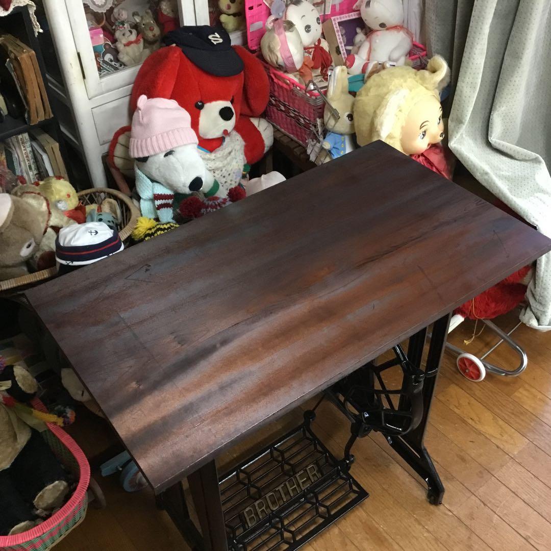 ※アンティーク※BROTHER 足踏みミシン脚のテーブル　アイアン　No.2