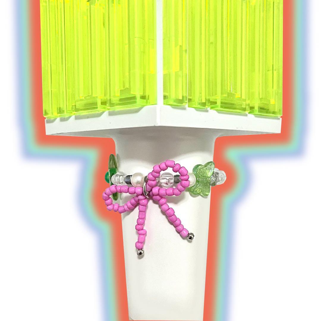 【240109B】ビーズ ペンライトアクセサリー リボン ペンラ 韓国 nct