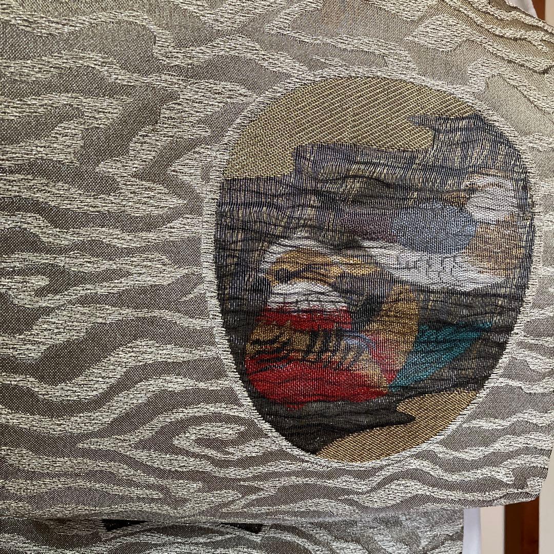 m*c様 皇室献上作家、熊谷慶雲作 グレー 雪の中の梅の花 付け下げ三つ紋いり