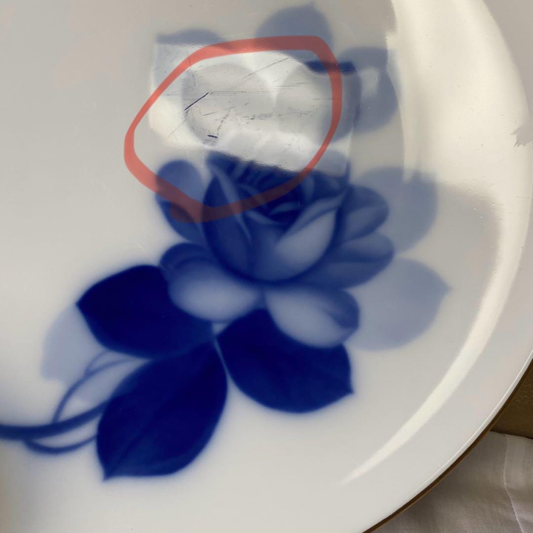 大倉陶園☆ブルーローズ☆ディナープレート☆ミート皿5枚☆日常に