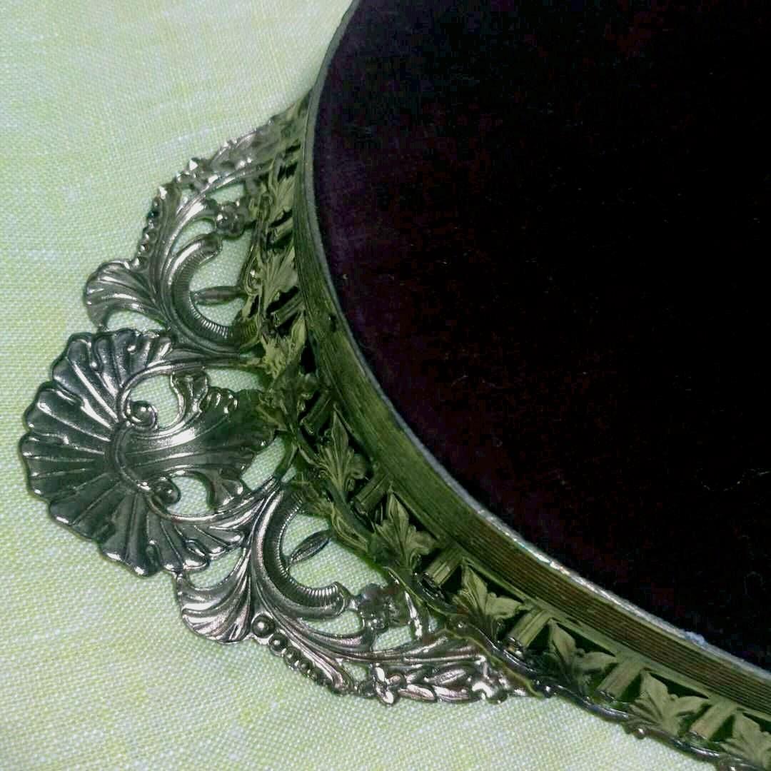 資生堂　花椿クラブ　鏡　ミラー　アンティーク　ビーンズミラー　雑貨