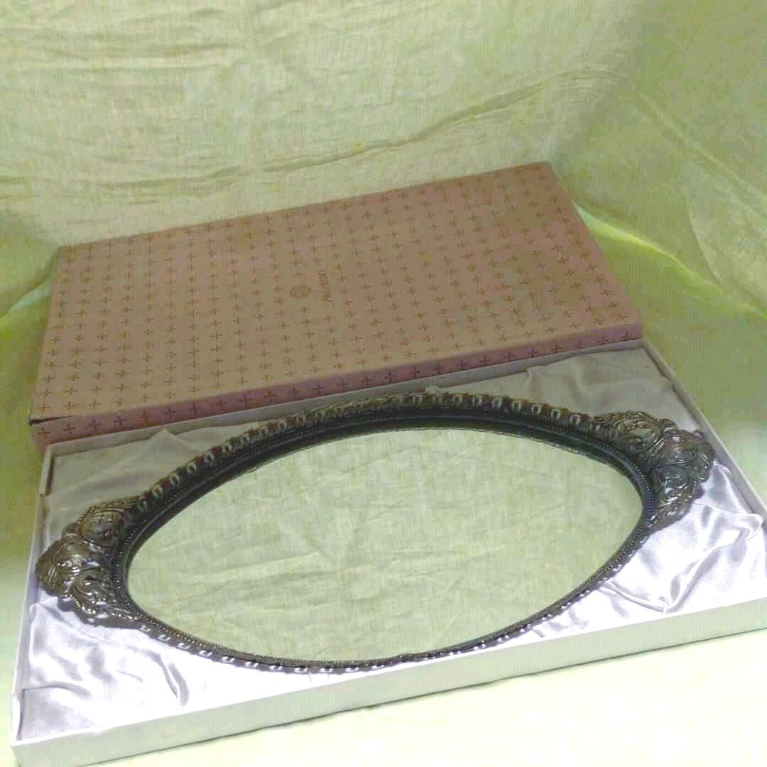 資生堂　花椿クラブ　鏡　ミラー　アンティーク　ビーンズミラー　雑貨